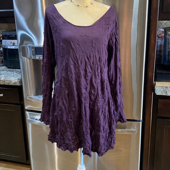 Stunning Vine Street Crinkle Dress & Matching Hooded Duster Size L​ - Picture 6 of 16